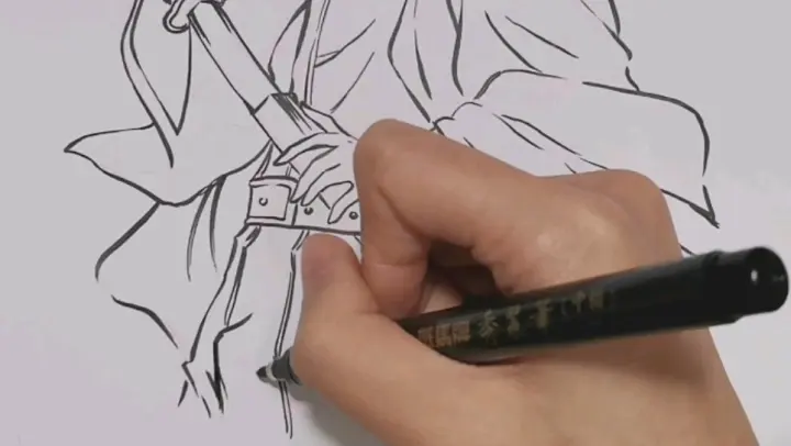 【Marker】Drawing Zenitsu Using Beautiful Line Works