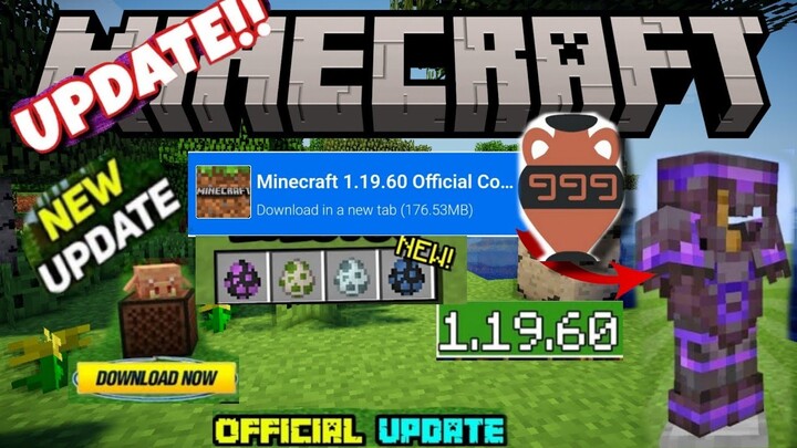 NEW SPAWN EGGS🤯🥚 | MINECRAFT 1.19.60 OFFICAL UPDATE FOR ANDROID | UPDATE MINECRAFT 1.19.20