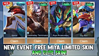 NEW! GUARANTEED FREE LIMITED MIYA SKIN AND ELITE SKIN + CHEST SKIN! FREE SKIN! | MOBILE LEGENDS 2023