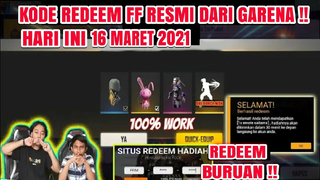 KODE REDEEM FREE FIRE TERBARU HARI INI 13 MARET 2022 !! KODE REDEEM FF TERBARU DIJAMIN WORK 100%