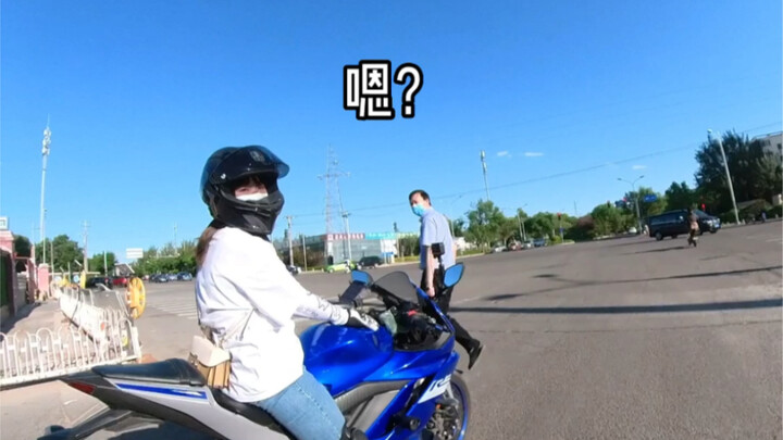 The loud sound scared the passing uncle.