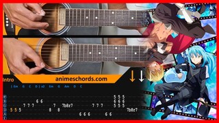 That Time I Got Reincarnated as a Slime Season 2 Part 2 OP - Like Flames | Acoustic Guitar Lesson