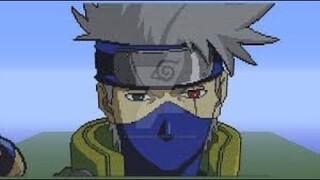 Minecraft Pixel Art Timelapse - Kakashi Hatake #3 (No Commentary)