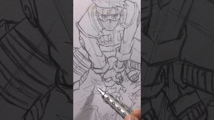 How to draw kakashi #naruto #kakashi #drawing