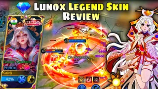 LUNOX LEGEND SKIN REVIEW!🌸NEW EMBLEM & BUILD REVEAL✨