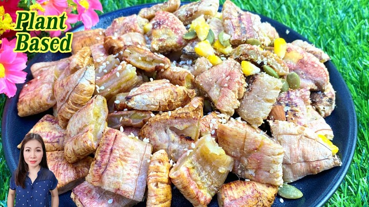 กล้วยหนึบ ง่ายๆ Banana Reciep | Vegan Plant Based
