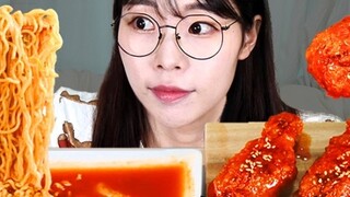 【SULGI】Kimbap buatan tangan berbentuk bunga｜Ayam goreng berbumbu｜sup kue beras