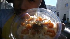 ASMR EATING SOUNDS _ MUKBANG- CRAYFISH MANGO SALAD AND CORN BREAD