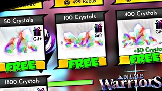 HOW TO GET FREE CRYSTALS/GEMS FAST AND EASY In Anime Warriors Roblox!