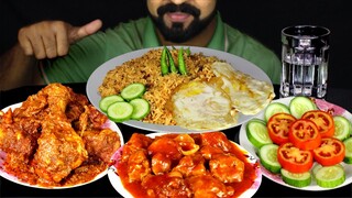 TOMATO RICE, CHICKEN MANCHURIAN, CHICKEN KOLHAPURI and Salad ASMR Mukbang Eating | #LiveToEATT