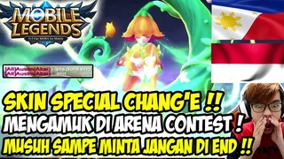 ARENA KONTES PAKE SKIN BARU CHANG'E MEMBELA INDONESIA! MUSUH SAMPE MINTA JANGAN DI END!