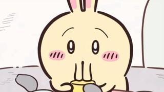 【ちいかわ】むちゃうまプリンをむっちゃたべるうさぎ