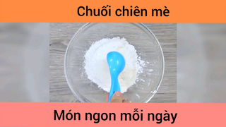 Chuối chiên mè