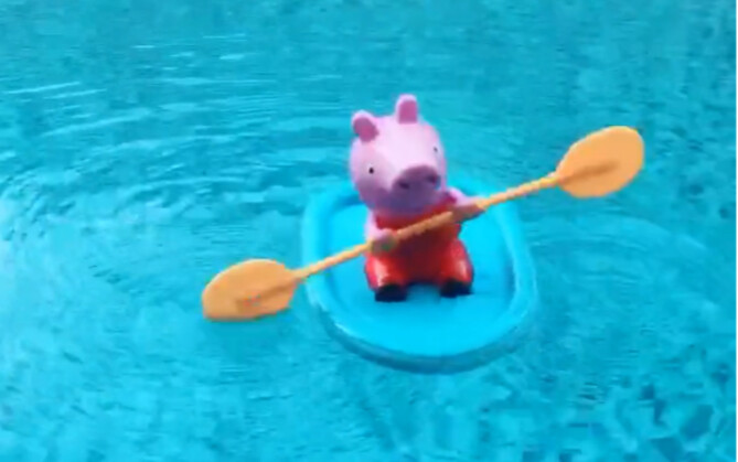 My aunt bought bath toys for the kid—this is way too fun!