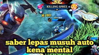 Saber lepas joy sampe kena mental