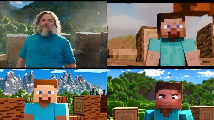 Minecraft movie official and fan trailer comparison