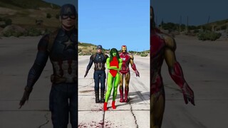 GTA V: SHE HULK VS GIAN VENOM HULK TEAM ? WHO IS MORE POWERFULL #shorts #gtav