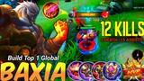 Baxia Jungle New Meta 12Kills No Death Build Top 1 Global - MLBB