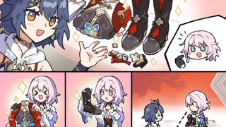 【崩铁漫画】三月七得到新衣服而云璃还光着脚