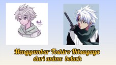 menggambar karakter anime bleach, Toshiro Hitsugaya