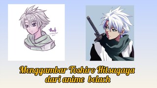 menggambar karakter anime bleach, Toshiro Hitsugaya