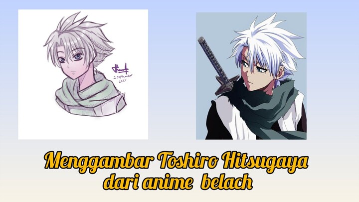 menggambar karakter anime bleach, Toshiro Hitsugaya