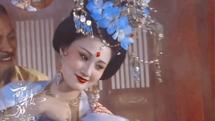 你像绝世牡丹，遗落画轴里