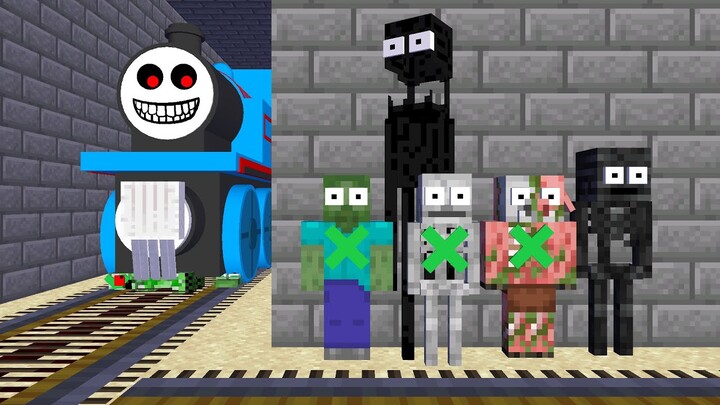 THOMAS THE TRAIN FUNNY CHALLENGE - Minecraft Animation