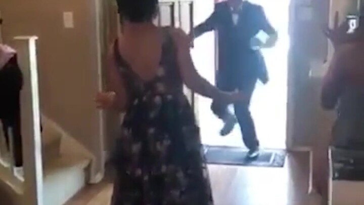 When a high school boy sees his prom date in a gown for the first time—it’s just too beautiful!