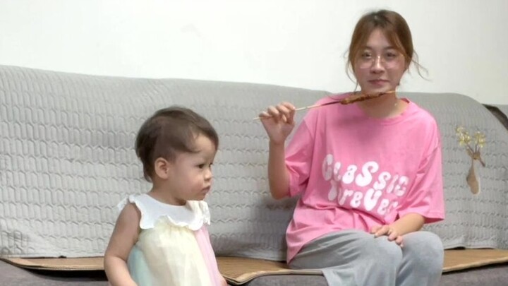 When I pretended to fall, the reactions of my wife and daughter…