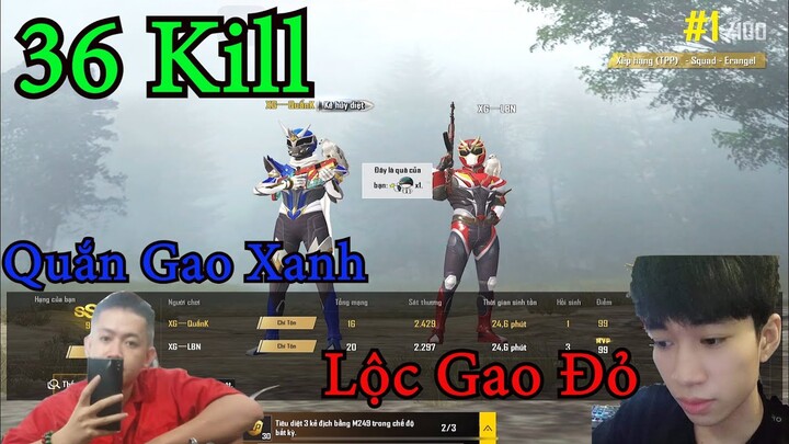 Biệt Đội Siêu Nhân Gao Locbignose Gao Đỏ Cùng Quắn Gao Xanh Thự Thi Công Lý l 36 Kill［PUBG mobile］