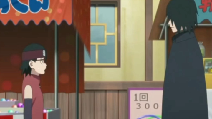 Sasuke calls Sarada "peanut"