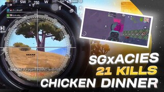 SKYLIGHTZ GAMING NEPAL TEAM GAMEPLAY | SGxACIES | 21 KILLS CHICKEN DINNER | PUBG MOBILE