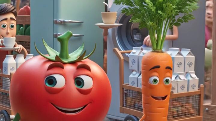 🍅🥕 Tomato Gajar Bili Bili | Funny & Cute Cartoon Animation | Kids Video