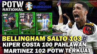 WOW POTW EURO 2024! ADA BELLINGHAM SALTO 103, MARTINEZ 102 TERKUAT, COSTA 100 PAHLAWAN! MANTAP!