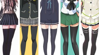 20 anime series where the heroine wears black stockings over the knee! Black stockings over the knee