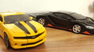 [Stop-motion animation] Let the century-old bull and the Camaro fight? ! [Bumblebee vs. Hot Rod]