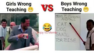 Girls Vs Boys Wrong Teaching 🤣