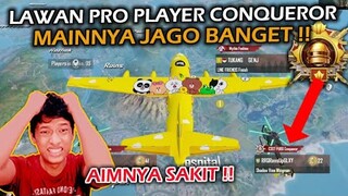 PRANK BACOTIN PLAYER DI PESAWAT PAKAI SUARA BOCIL EH MALAH KETEMU PRO PLAYER CONQUEROR - PUBG MOBILE