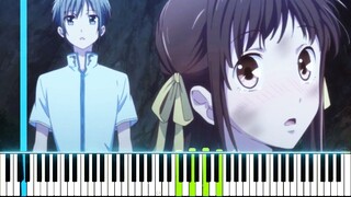 【FULL】[Fruits Basket (2019) フルーツバスケット OP] "Again" - Beverly (Synthesia Piano Tutorial)
