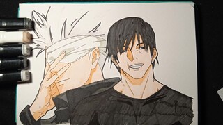 Menggambar gojo satoru & toji fushiguro dari anime Jujutsu Kaisen