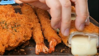 Mì cốt lết tôm chiên phần 2 #mukbang