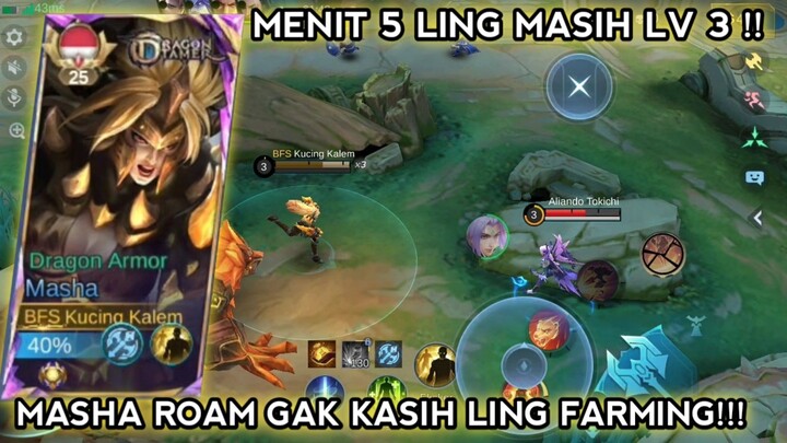 ROTASI MASHA ROAM !!! JUNGLER MUSUH LANGSUNG KETAR-KETIR !!!