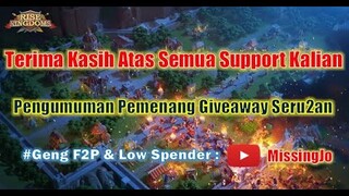 Pengumuman Pemenang Giveaway Seru-Seruan