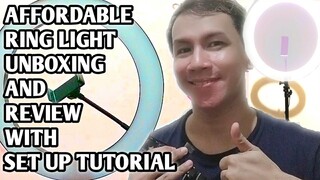 HOW TO ASSEMBLE AFFORDABLE 36cm LED RING LIGHT WITH TRIPOD FROM SHOPEE 2021 (unboxing and review)