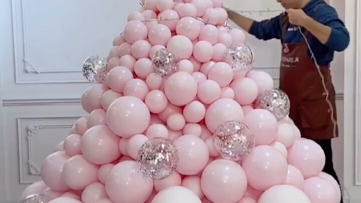 #Tutorial 1 menit mengajarkan Anda membuat pohon Natal besar #Kewirausahaan #Pelatihan pesta balon s