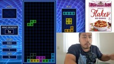 ASMR Eating Grain Flakes With Berries & Milk + Playing TETRIS MIND BENDER🎮🧩