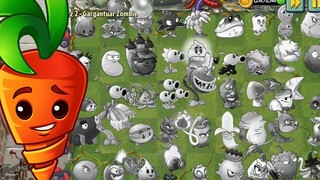 PvZ 2 Survival - 999 Insiver Carrot & All Plants Vs 99999 Zombies - ใครจะชนะ