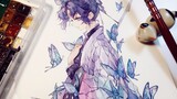 【Hand-painted Watercolor】Teach you how to draw a butterfly