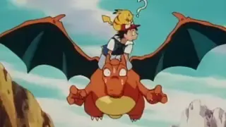 The character of the fire-breathing dragon follows Ash, right?